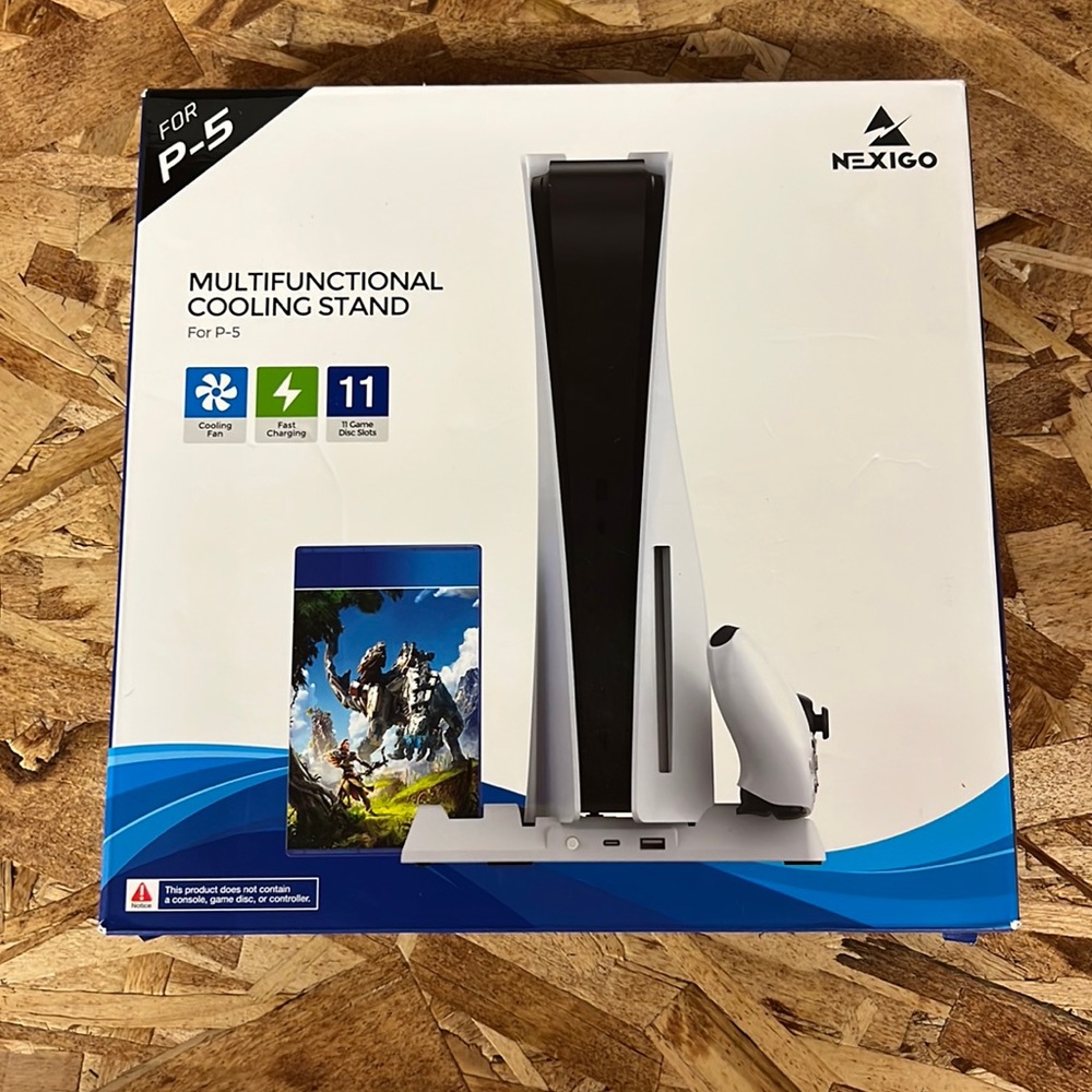 NexiGo PS5 Accessories Stand with Cooling Station for Playstation 5 Disc